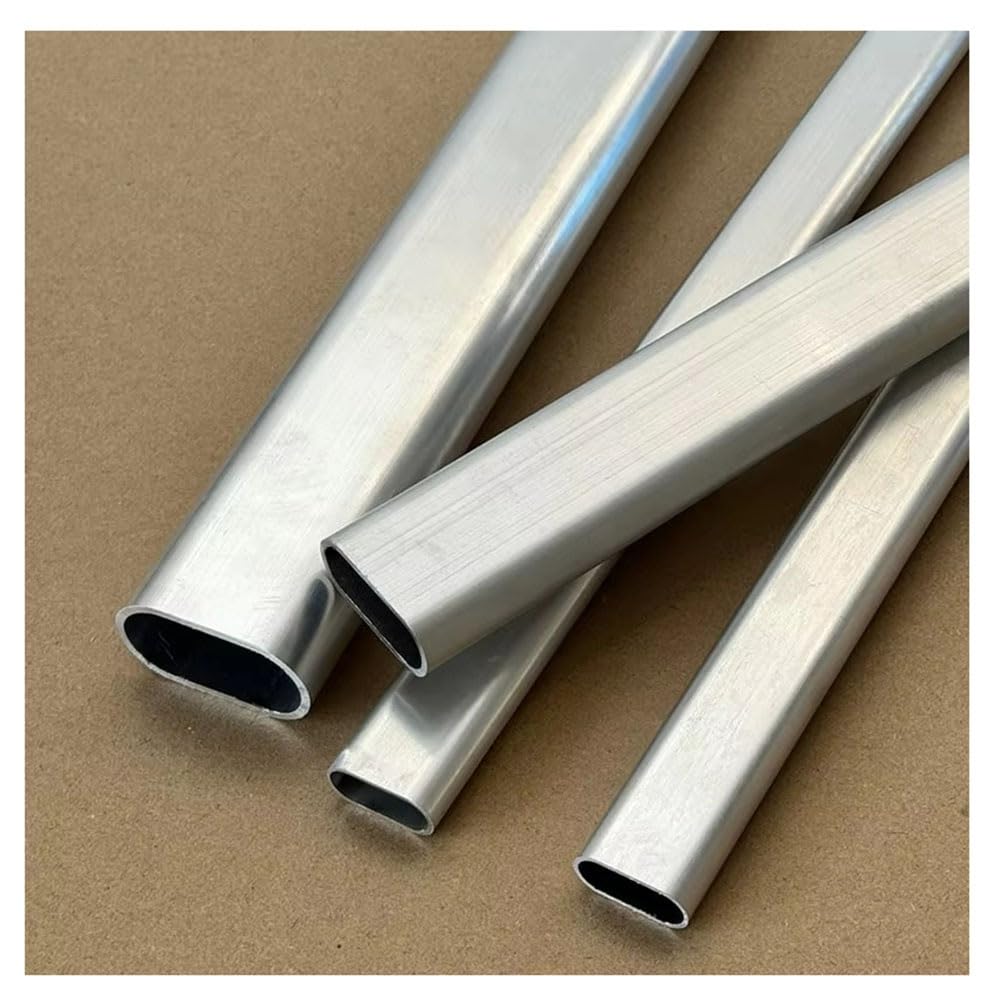Tubo De Aleación De Aluminio Ovalado Plano De 1 Pieza | Tubo telescópico de manga, tubo de pista, lado largo, 15-30mm(25x11x2)