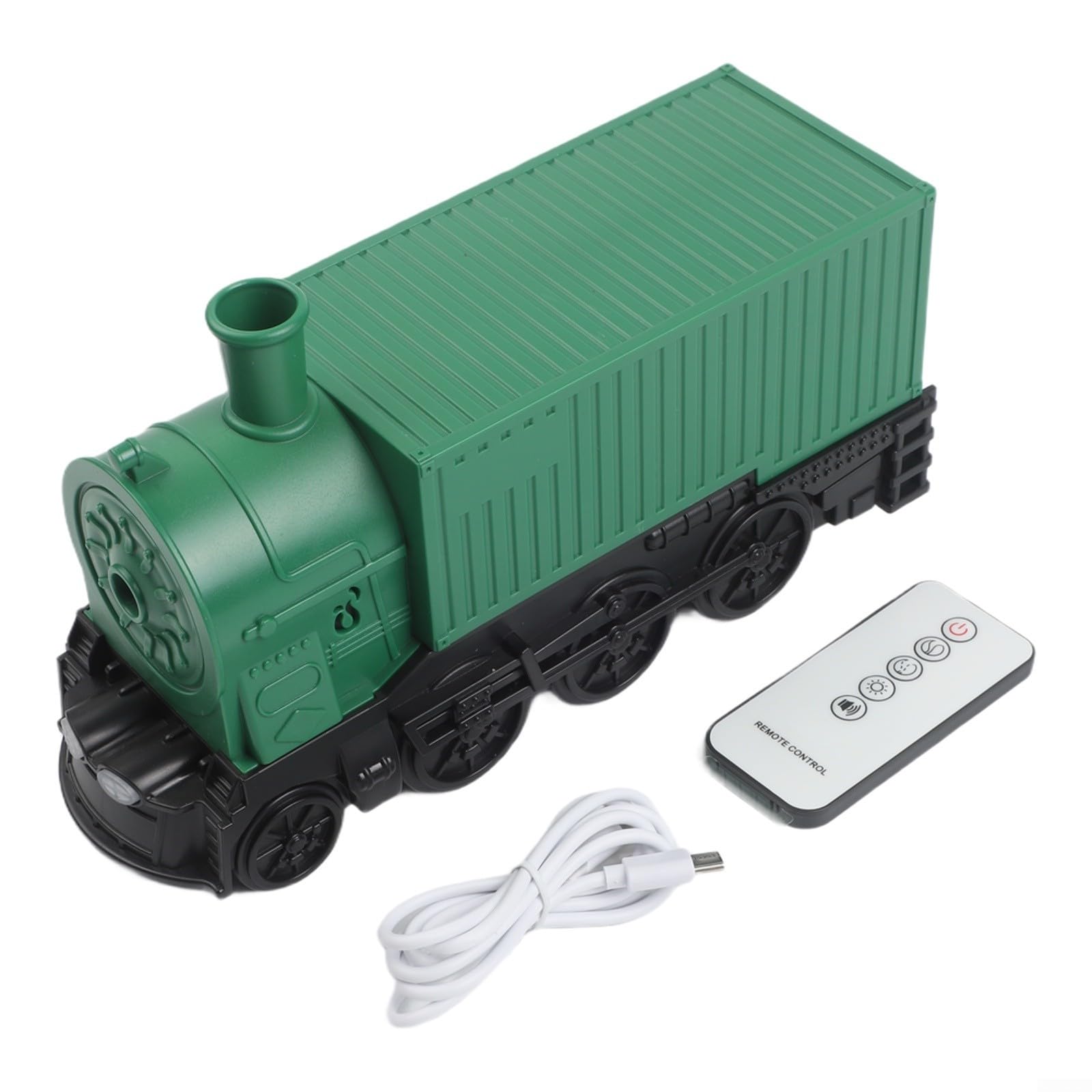 Humidificateur train à vapeur anti air sec, brume silencieuse 300ml verte