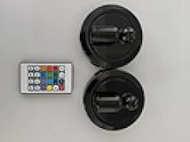 HAMVIDNE Battery LED Spotlight, 12 Colors Changing Indoor Spotlights, Battery Powered Spot Lights with Remote, Up Lighting for Plants, Picture Light for Wall Art Display Painting Artwork Accent-Black