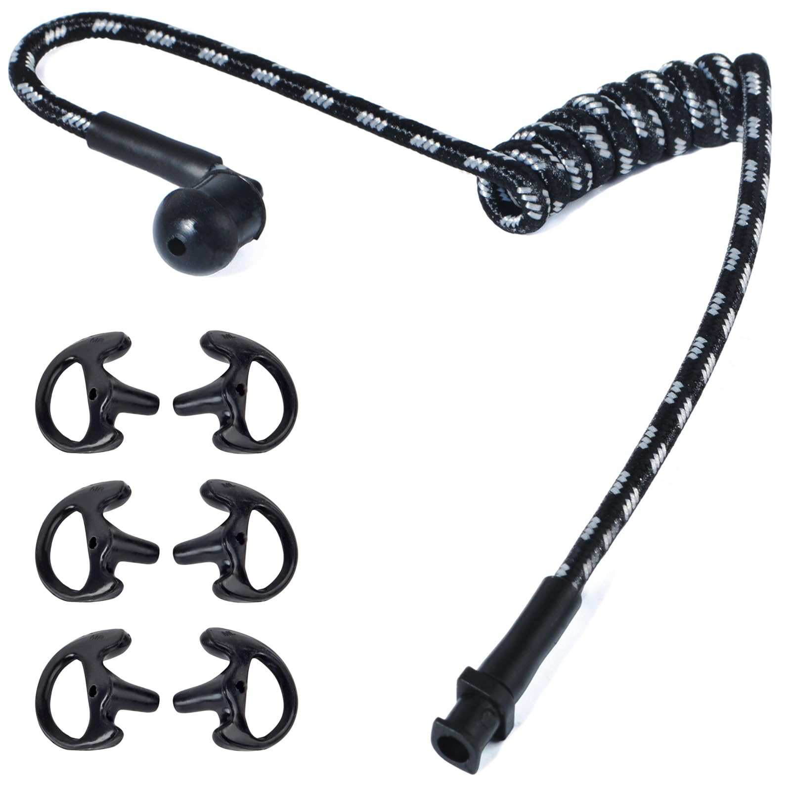 HYS Tubo acústico de Nailon. Accesorios para radiocomunicaciones, para Auriculares de policía de Seguridad (Negro) — view 17
