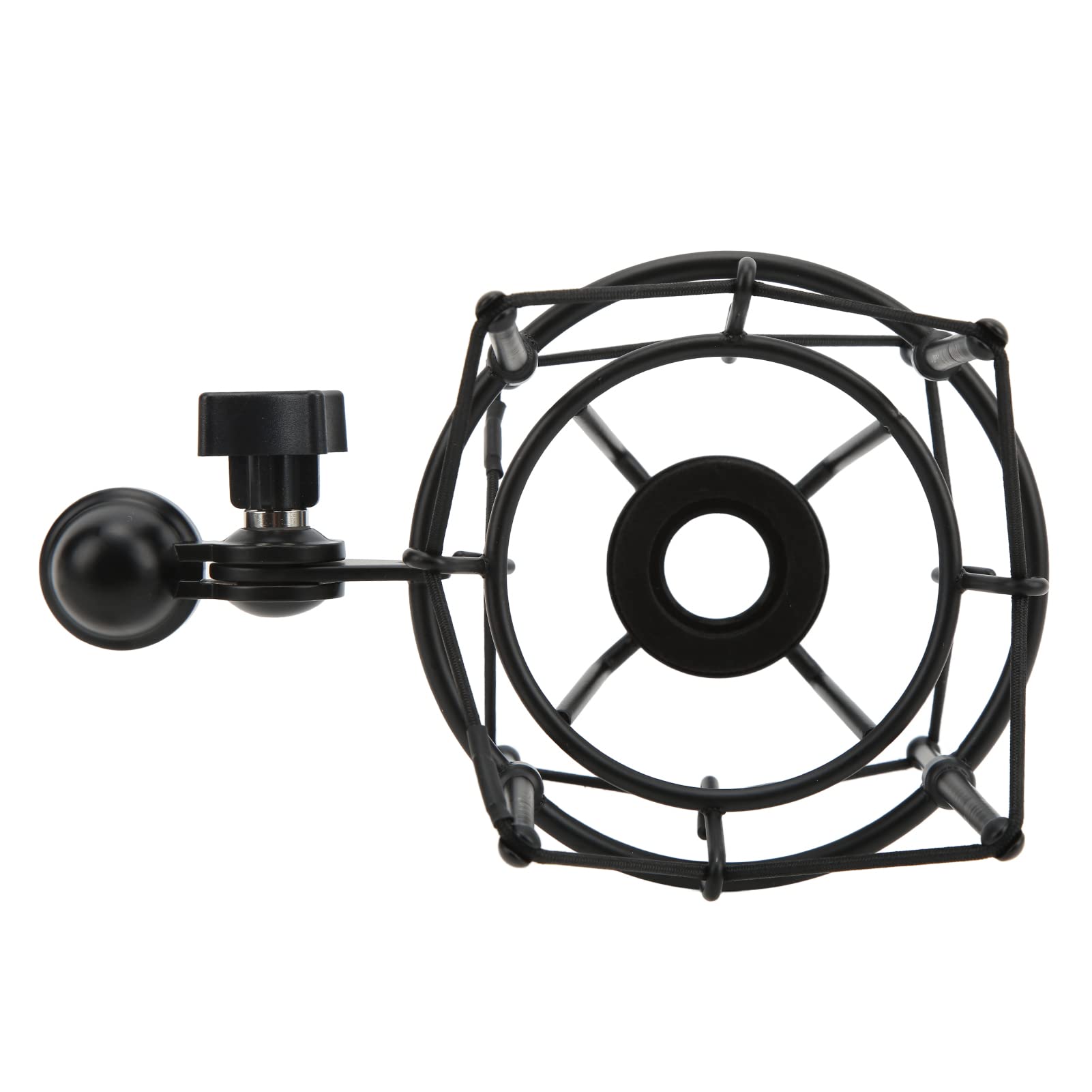 Ausla Supporto Antiurto per Microfono, Supporto Antivibrante in Metallo, Clamp/Holder per Microfono Regolabile, Assorbimento Acustico Chiaro per Studio Musicale e Streaming Live (BLACK)