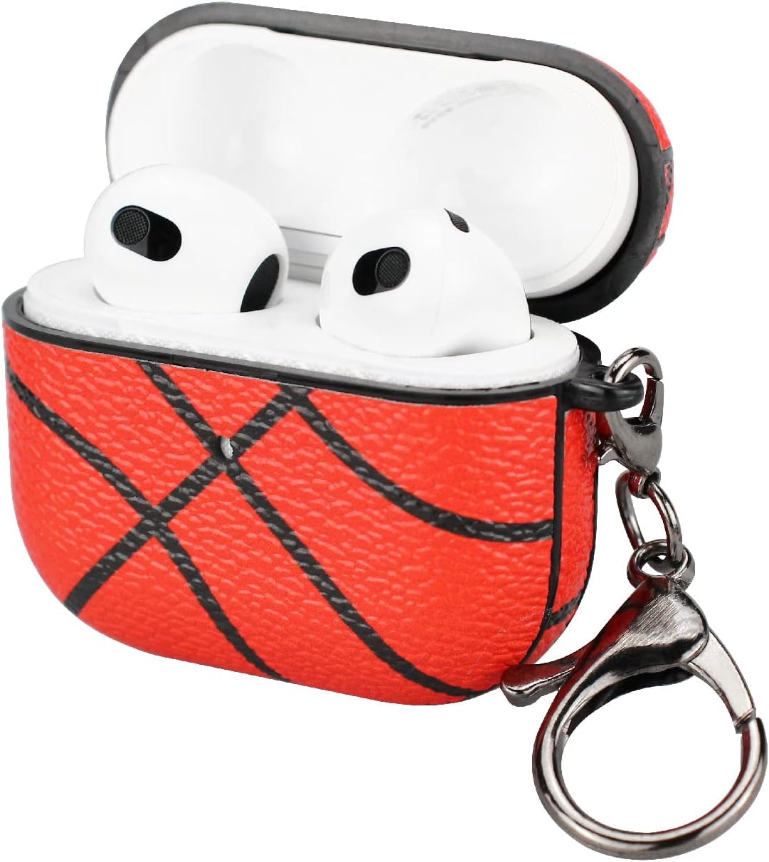 for AirPods 3 Case, Full Protective Durable Baseball Case for Apple AirPods 3 Charging,Case Cover with Keychain（not pro 3
