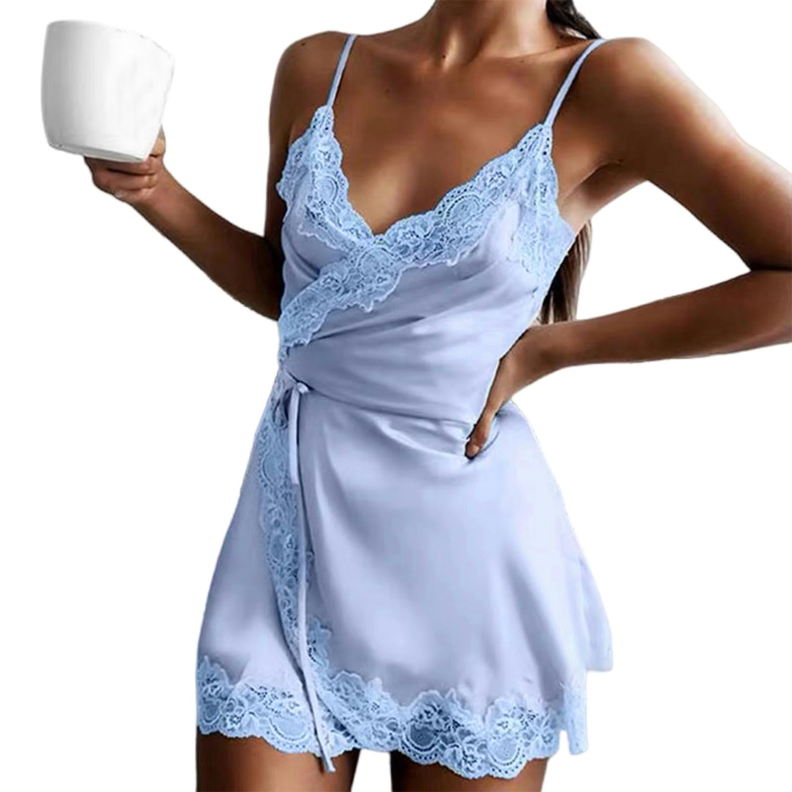 NOGRAX Koszule nocne dla kobiet kobiet bielizna nocna szlafrok sukienka koszula nocna domowa piżama sukienka piżama slim fit koszula nocna