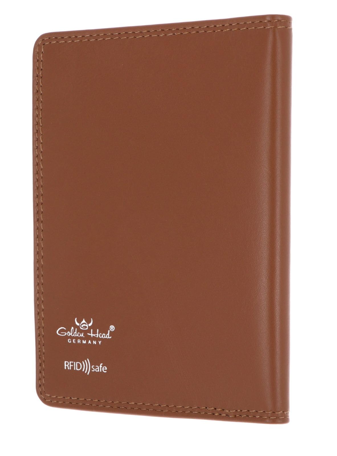 Golden Head Leder Polo RFID Protect Ausweisetui 4488 Cognac braun