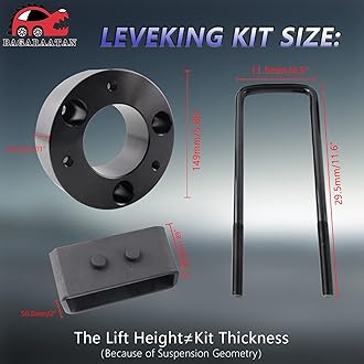 F150 Full Suspension Lift Kits,3" Front and 2" Rear Leveling Lift Kits with Extended U Bolts Compatible with Ford F150 2WD 4WD 2004-2022