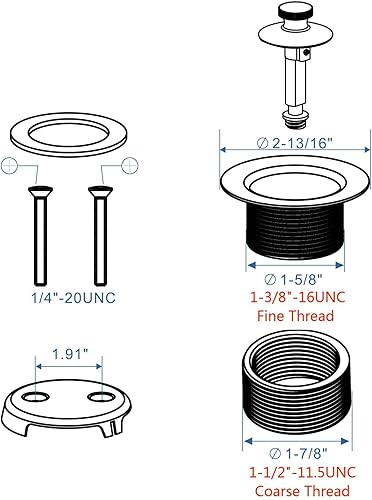 Miniatura 3 de Juego de embellecedores de drenaje y giro de bañera con dos agujeros, kit de conversión de placa frontal de desbordamiento de dos agujeros, kit de