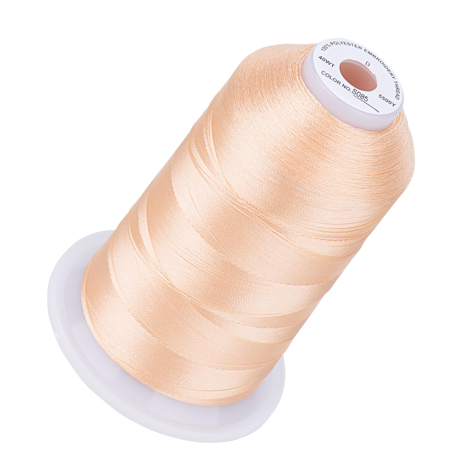 Simthread Embroidery Thread Light Peach S085 5500 Yards, 40wt 100% Polyester for Brother, Babylock, Janome, Singer, Pfaff, Husqvarna, Bernina Machine