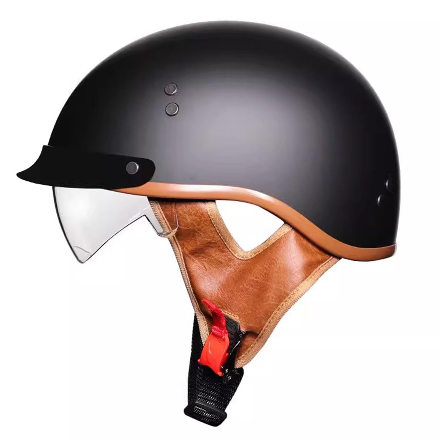 Casque bol moto demi-jet avec visière anti-vent pour rouler confortablement en extérieur