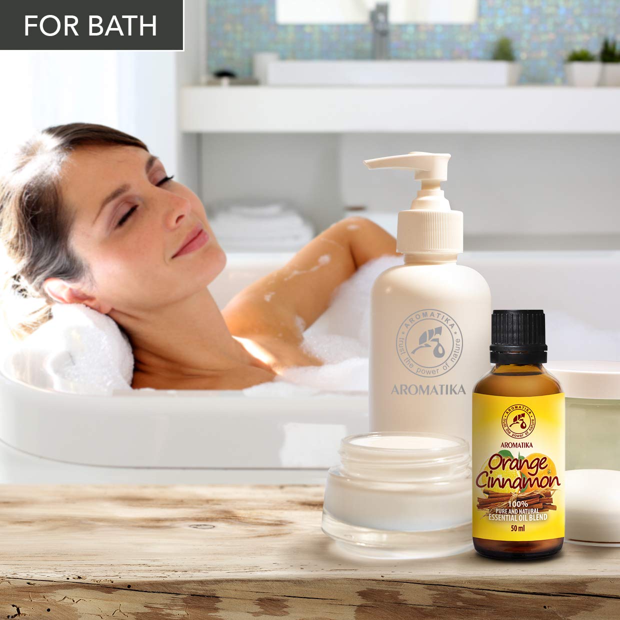 Mezcla de Aceite Esencial Canela y Naranja para Aromaterapia - Difusor - Lámpara Aromática - 50ml - Cinnamomum Zeylanicum - Citrus Sinensis