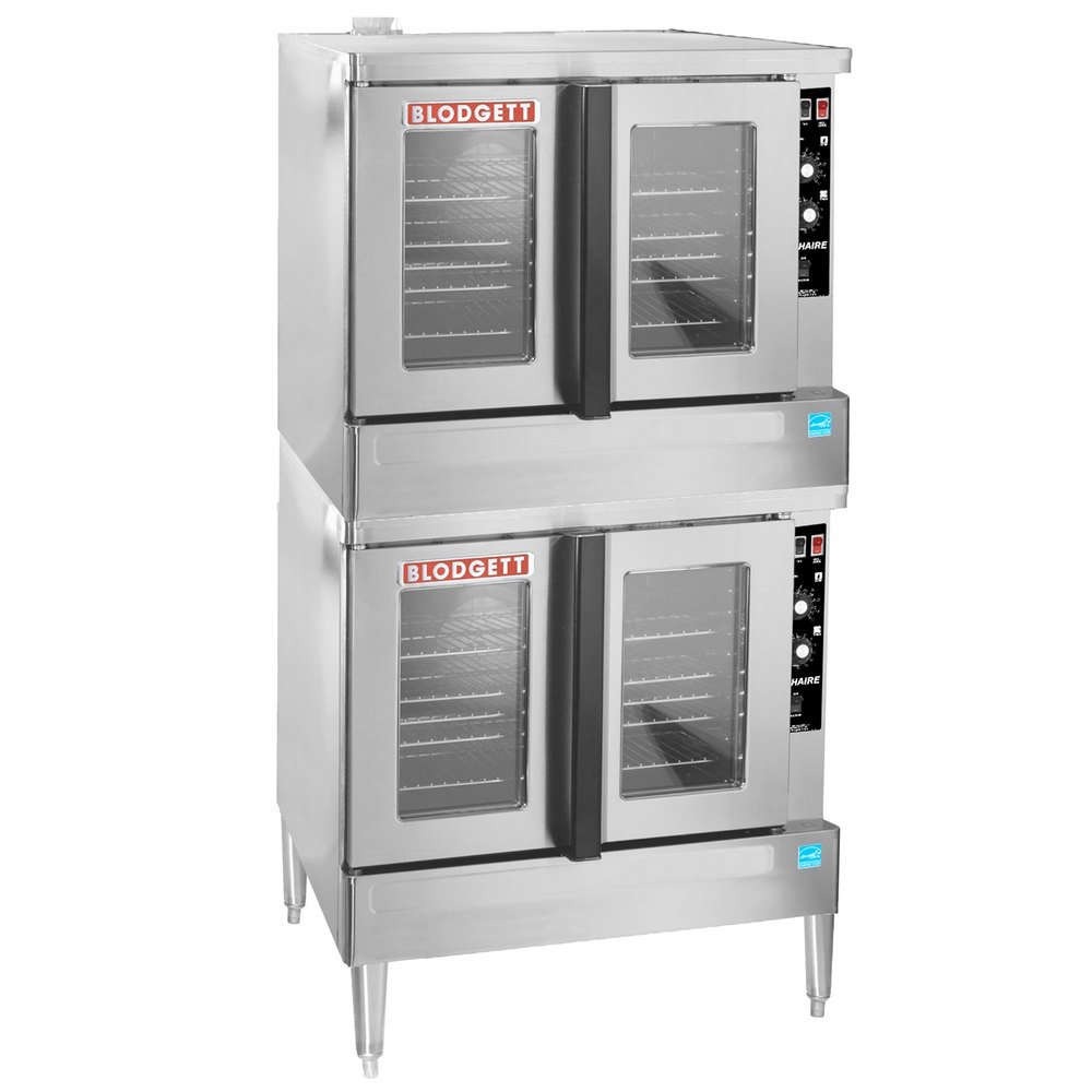 BlodgettZEPH-200-E DBL Convection Oven, Electric, Deep/Bakery Size, Porcelain Interior, Stainless Steel Exterior, 2 Decks, 5 Pan Capacity, Per Compartment 208v/60/3-ph