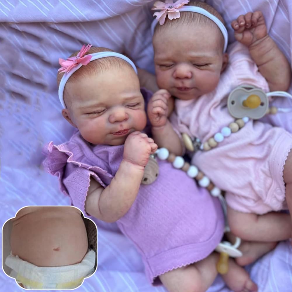 RXDOLL Reborn 18 Zoll Babypuppen für Kinder aus ähnlichem Silikon Vollkörper Lebensechte Babypuppe für Neugeborene Anatomisch korrekt Wasserdicht