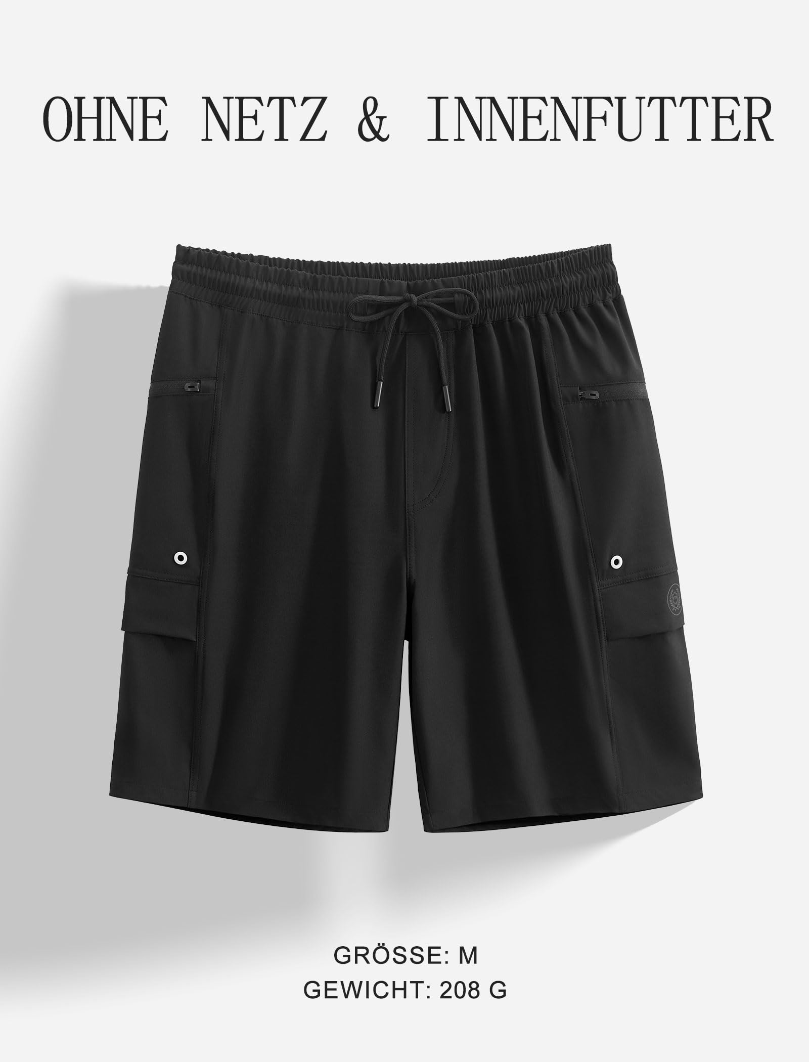 APTRO Badehose Herren ohne Futter Schnelltrocknend Lang Sporthose Badeshorts mit Reißverschlusstasche und Verstellbarem Tunnelzug