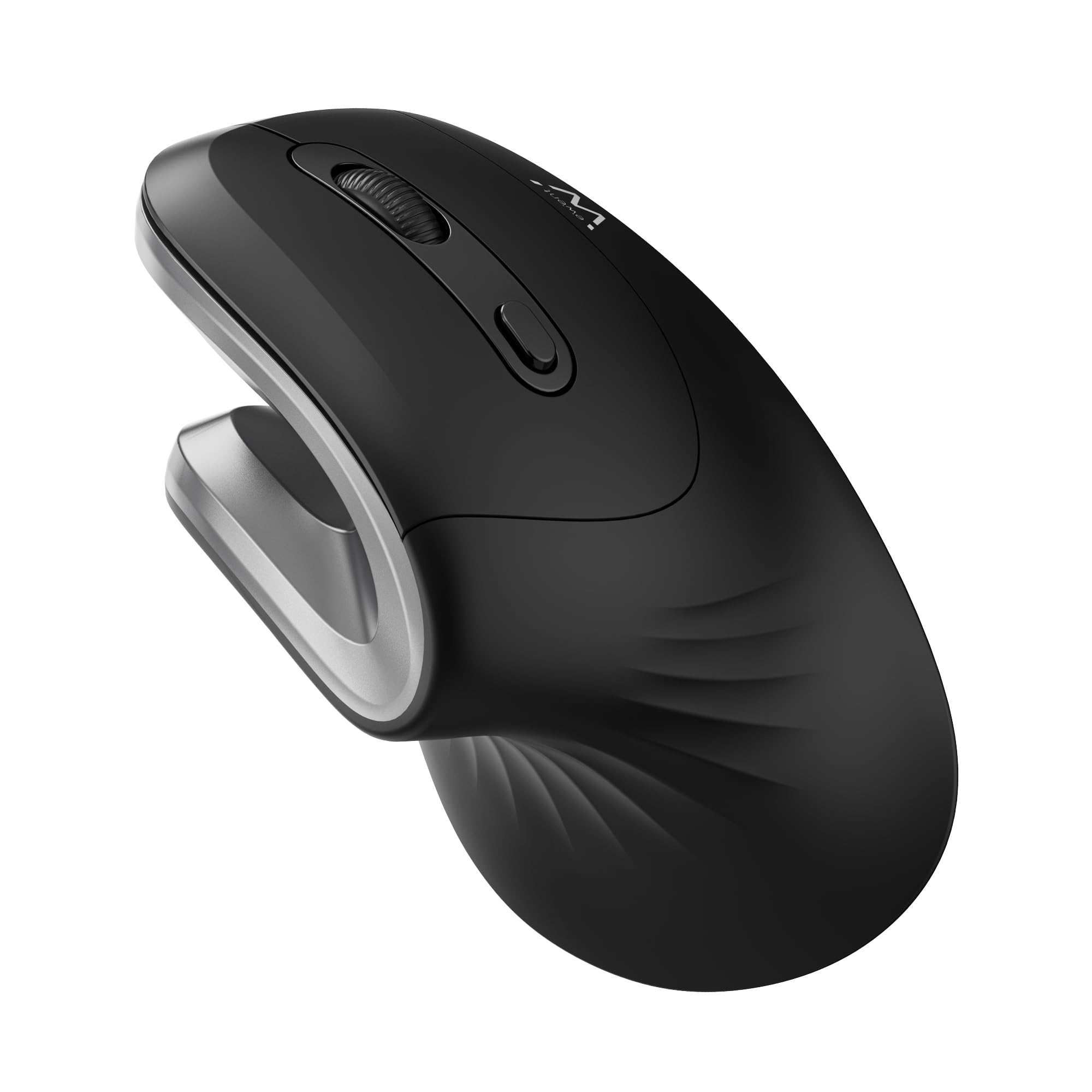 Ewent Ratón inalámbrico ergonómico, EW3154, ratón óptico de 6 Botones con Interruptor On/​Off, 3 dpi Ajustables, Receptor USB, ratón para PC, portátil, iPad, Windows, Android, Mac