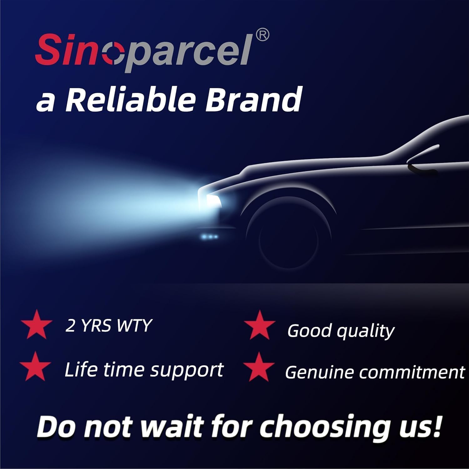 Sinoparcel D3S Headlight Bulbs, 300% More Brightness 6000K 35W, High Low Beam Xenon HID Replacement - Pack of 2
