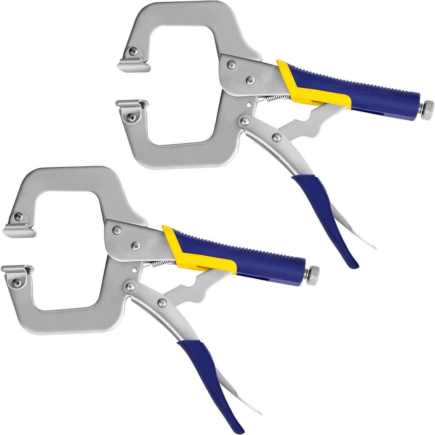 Breezliy ロッキングプライヤー 4.4cm最大口開き cクランプ 木工 プレミアムフェイスクランプ 固定工具 強固ロック ニッケルメッキ 調節可能 DIY木工 長さ17.5cm