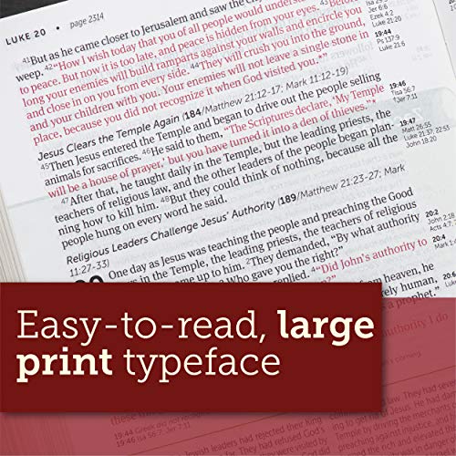 Image of NIV Life Application Study Bible, Third Edition, Large Print (Red Letter, Hardcover)