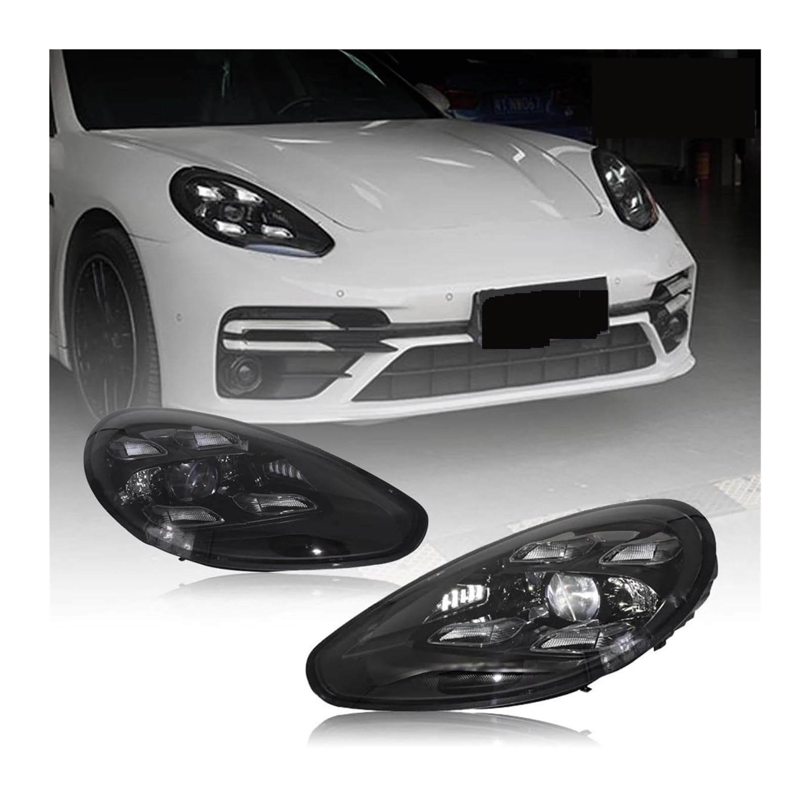 dla Panamera 2010-2013 Kompletny zestaw reflektorów kierunkowskazów Grupa reflektorów samochodowych Zestaw świateł do jazdy dziennej Reflektory samochodowe (jazda po prawej stronie/reflektory 14-16)