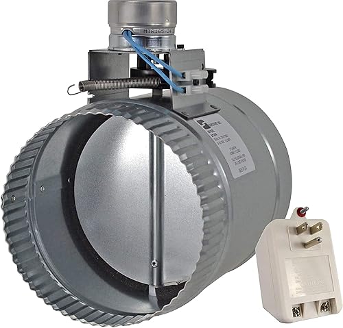 Suncourt ZoneMaster - Amortiguador de zona de control de flujo de aire motorizado totalmente ajustable (6 pulgadas), generalmente cerrado,