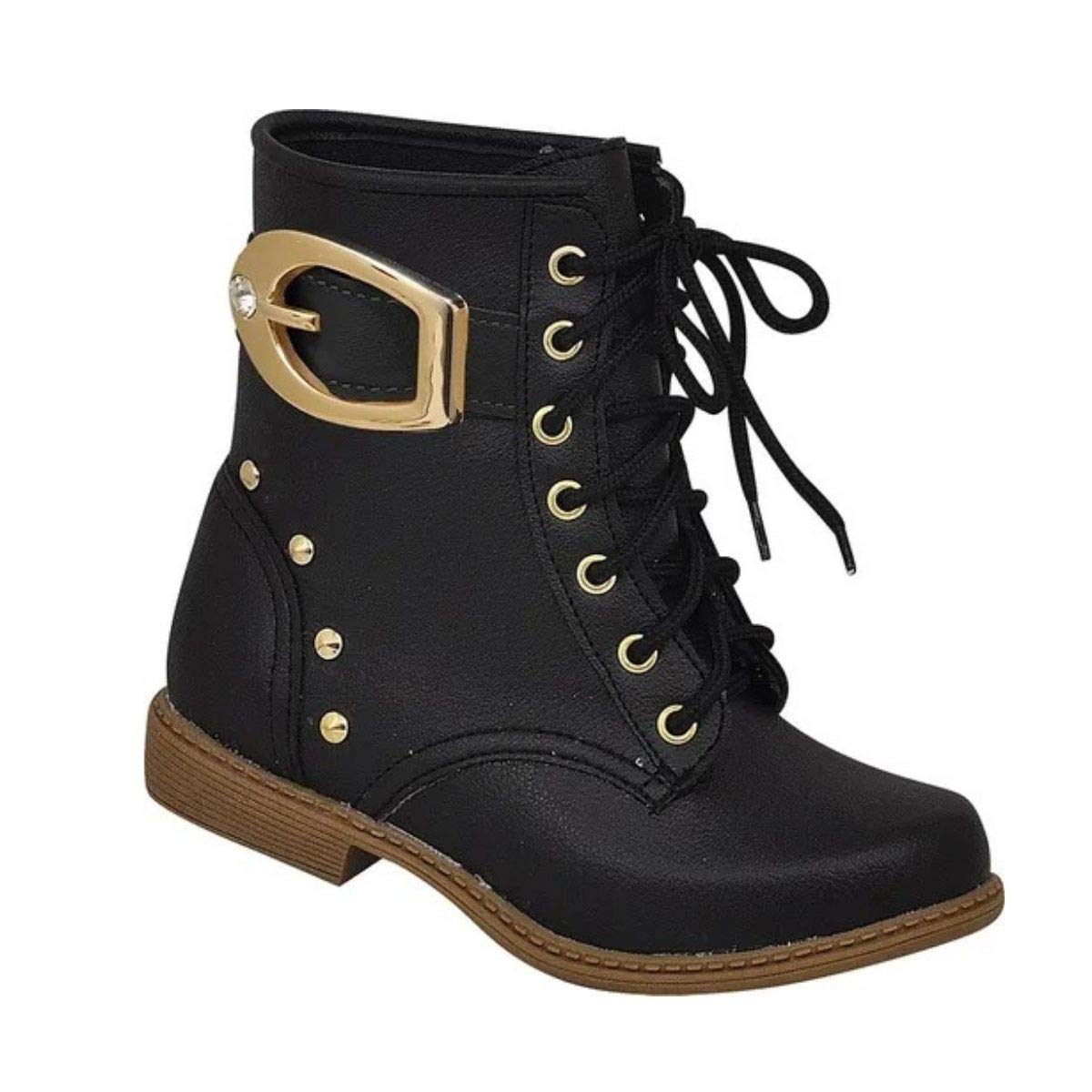 Bota Coturno Infantil Menina Cadarço Fivela Preta em promoção! Veja a oferta e mais achadinhos de Botas & Galochas Infantis 3 Hoje é o melhor dia para comprar Bota Coturno Infantil Menina Cadarço Fivela Preta com aquele preço maroto! Promoção! Aproveite a oferta! 3
