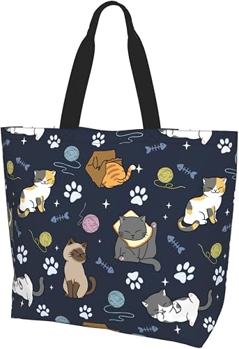 Flower Sugar Skull Tote Bags Reusable Women Shoulder Travel Beach Bag Shopping Work Daily