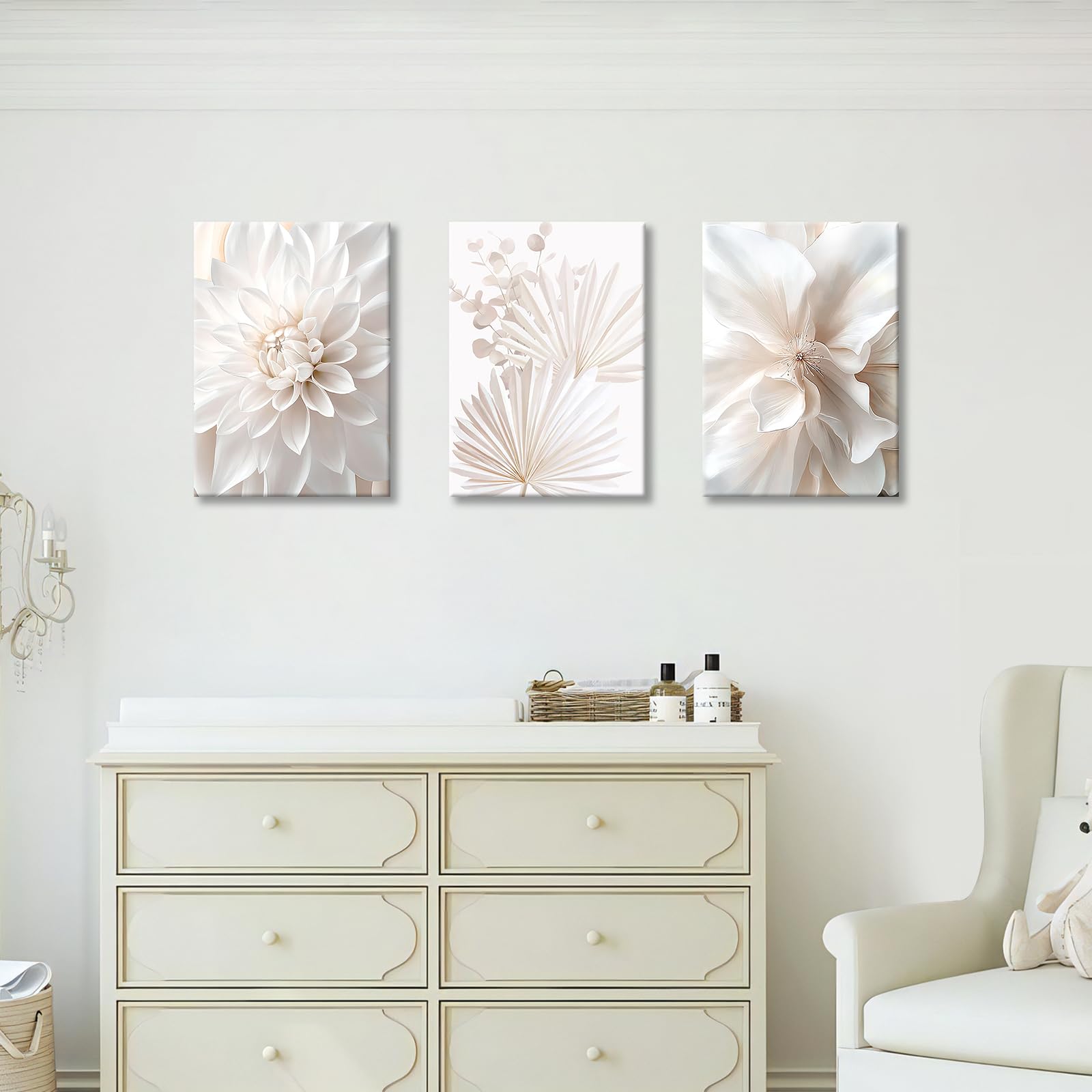 3 Pcs Wooden Framed Canvas Wall Art Set Bohemian Sage Green Canvas Prints Poster Geometric Line Beige Green Pictures for Living Room Bedroom Dinning Room Hallway Stairs Wall Decor 30x40cm x3pcs — view 287