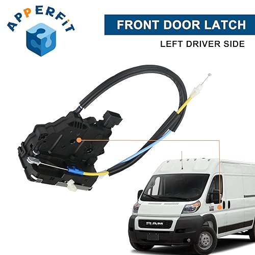 Miniatura 3 de APPERFiT Actuador de bloqueo de pestillo de puerta delantera (lado izquierdo del conductor) compatible con Dodge RAM Promaster 1500 2500 3500
