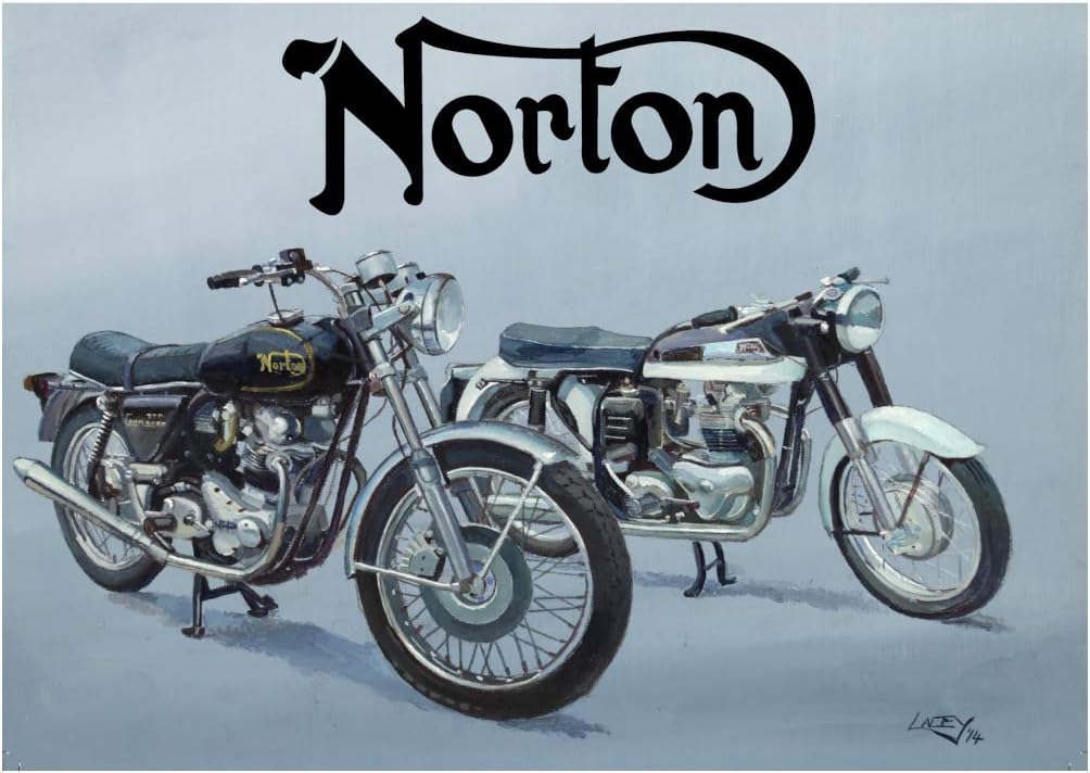 Norton Commando Dominator British Motorbike Motorcycle Blank Birthday Card