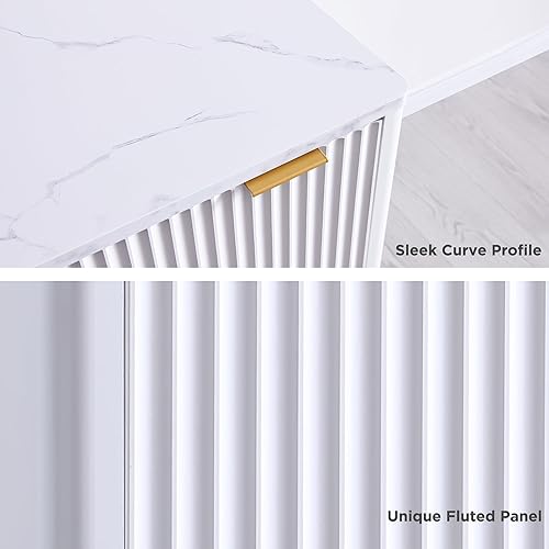 Miniatura 8 de T4TREAM Escritorio ejecutivo en forma de L de 60 pulgadas, moderno escritorio de oficina en casa con estación de carga y cajón de archivos,