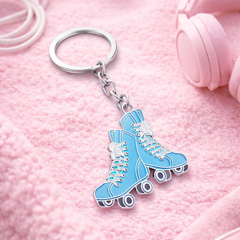 Roller Skates Keychain – Sporty Keychains Bag Charm for Women, Skate Key ChaIns Car Keys Gifts for Skating Lovers, Girls, Students, Students, Friends image 5