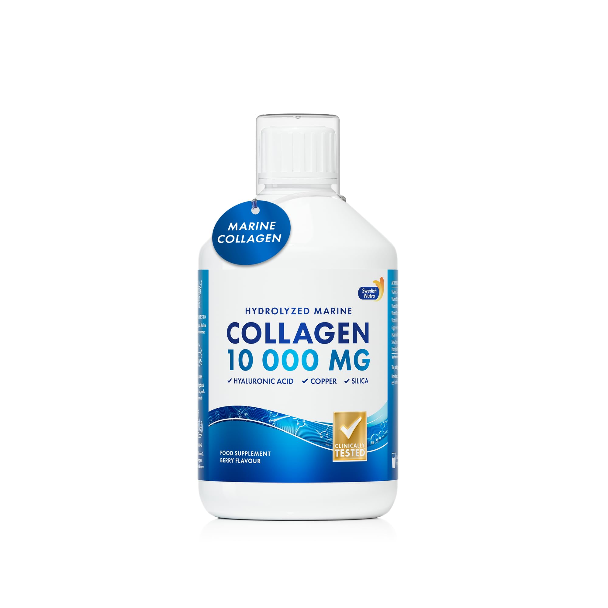 Swedish Nutra Marine Collagen 10,000 mg Liquid, 500 ml, 20 Day