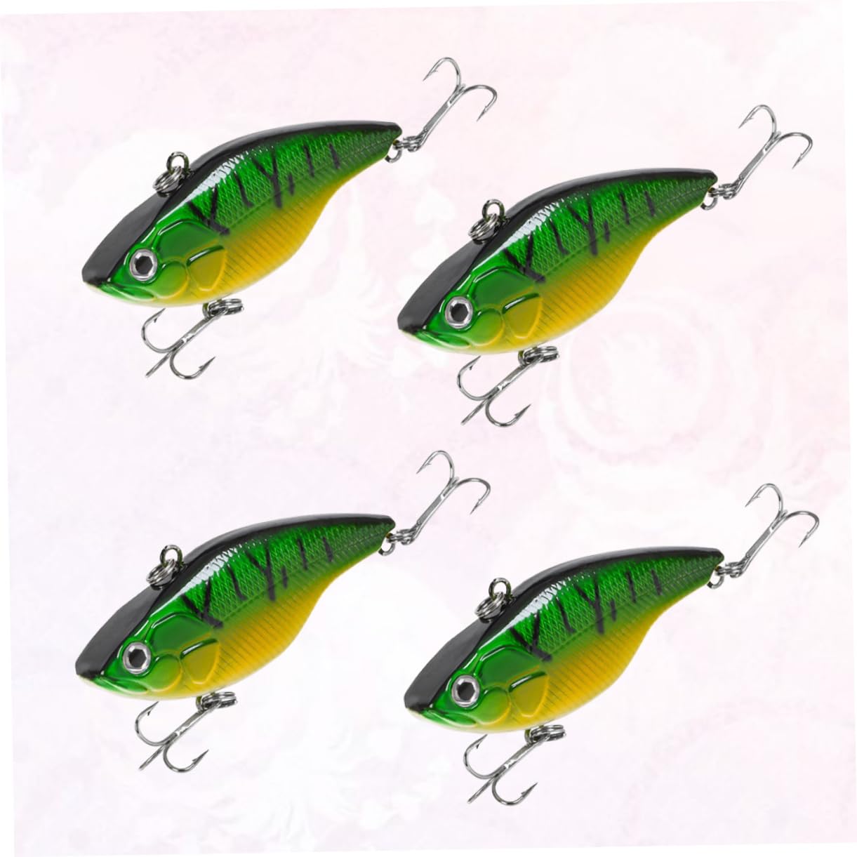 TOYANDONA 3 Sätze Vibrieren Köder Barsch Köder Mini-angelköder Schwimmende Angelköder Künstliche Angelköder Grün 8 Stücke * 3