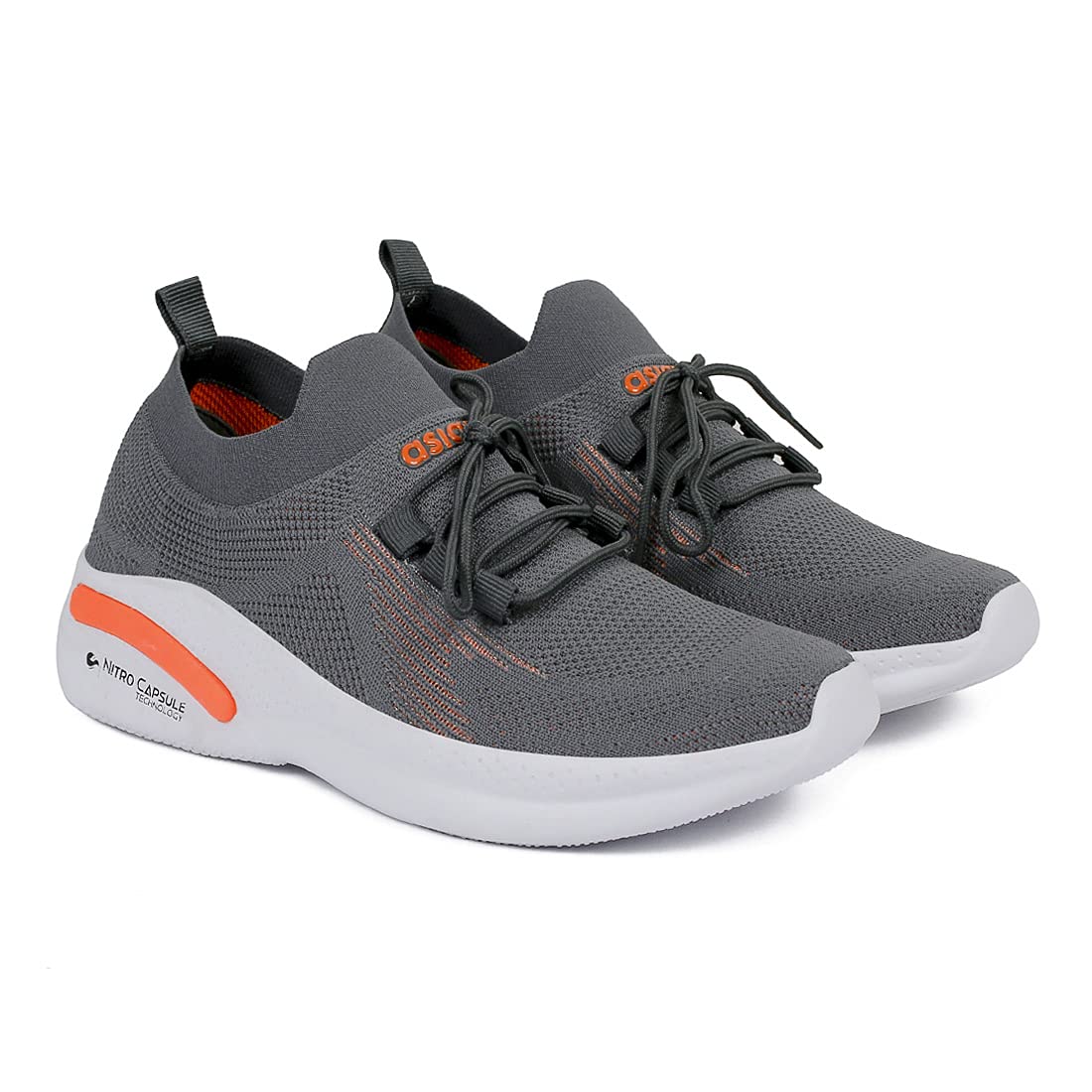 ASIAN Hattrick-21 Mens Sport Shoes | Ideal for Running, Walking & Gym | Lightweight & Casual Dark Grey,Orange (B09CGTXDH3) Amazon Price History, Amazon Price Tracker