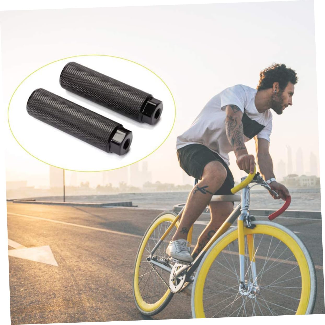 HANABASS Footrest Lever Foot Lever for Bike Pedal Sturdy Back Axle for Mountain Bike Accessory