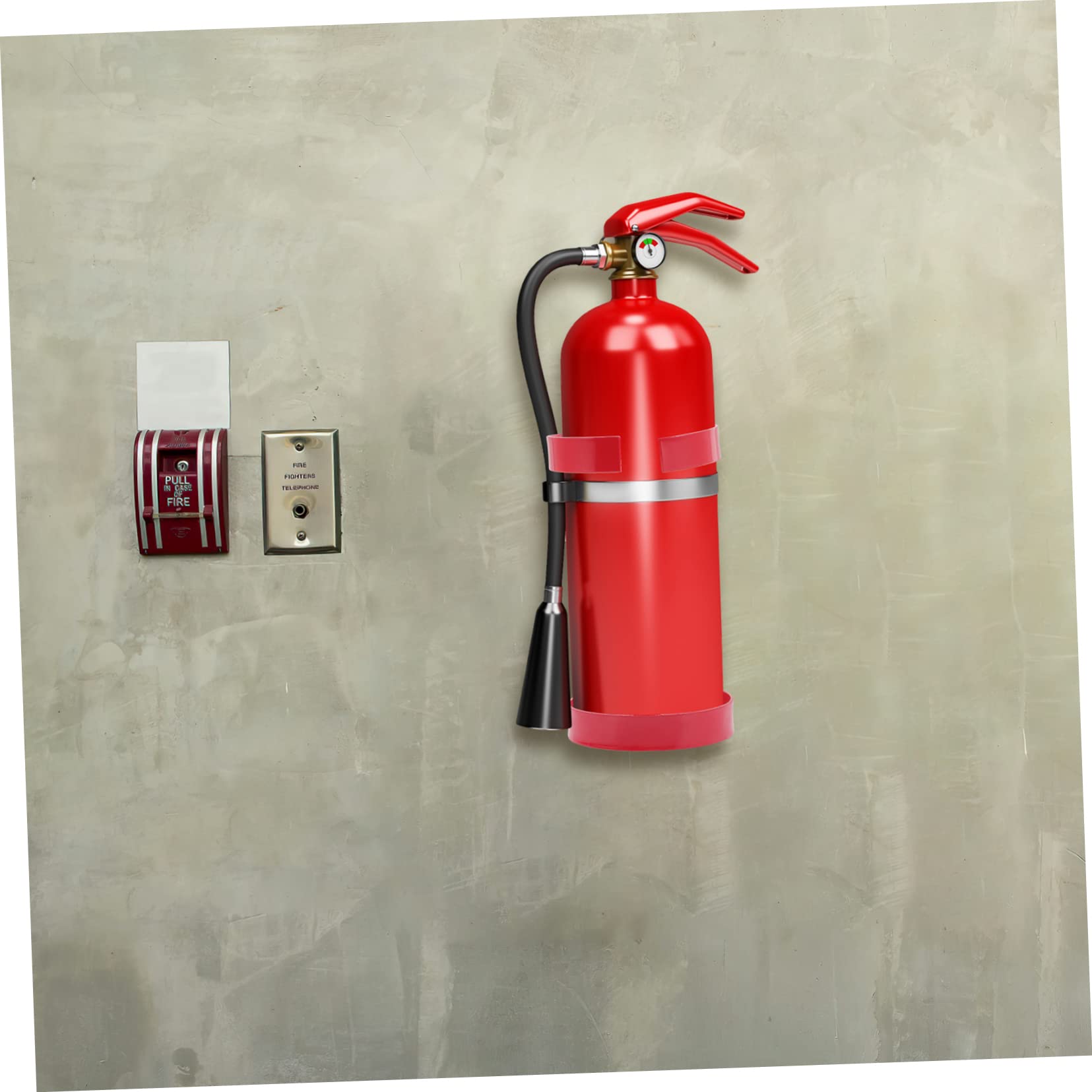 Lurrose Supporto per Estintore in Metallo Rosso Compatibile Auto e Casa, Montaggio a Muro Facile