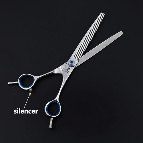 Miniatura 3 de Purple Dragon Touch Pet Blenders Tijeras de adelgazamiento de 7.0 pulgadas, tijeras de adelgazamiento de 50 dientes para perros, texturizadores de