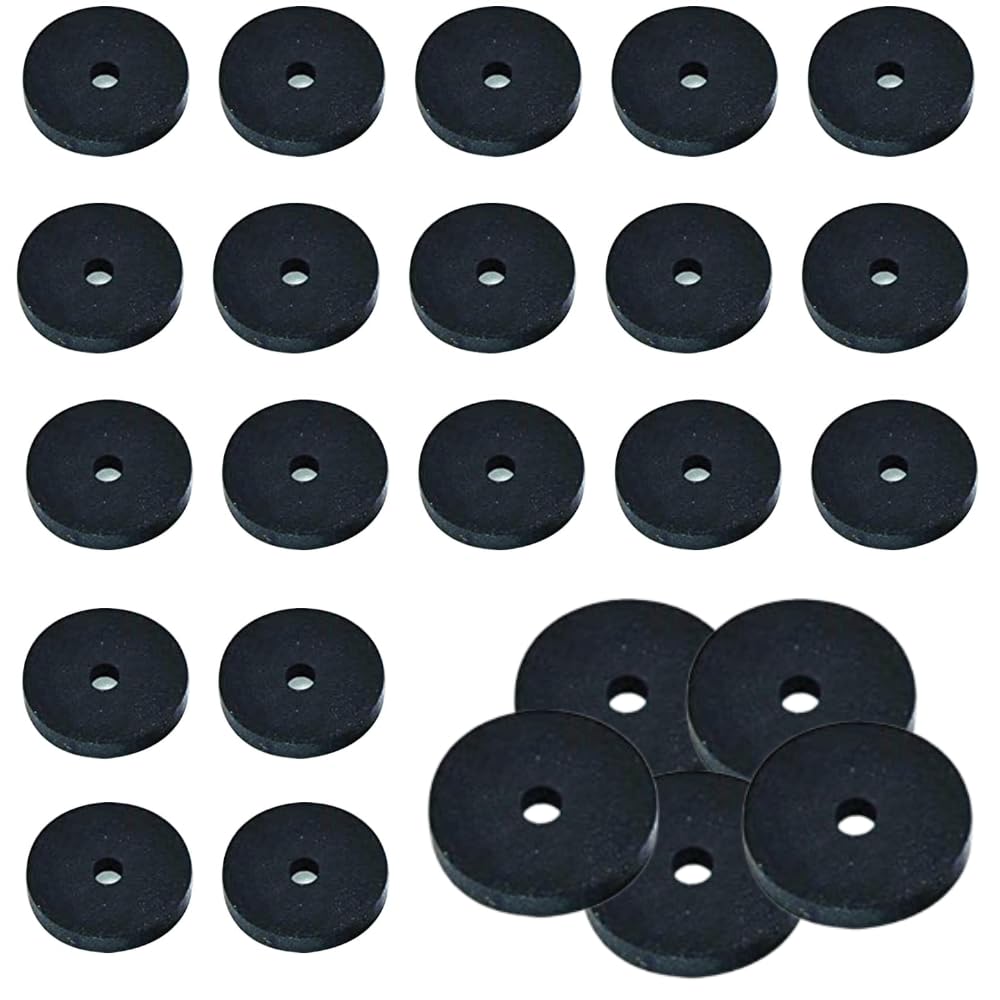 Flat Rubber Tap Washers 3/4" Black Flat Rubber O Ring Washers for Outdoor Garden & Plumbing Sink/Bath Taps Basin Shower Seal Drip Pack of 30