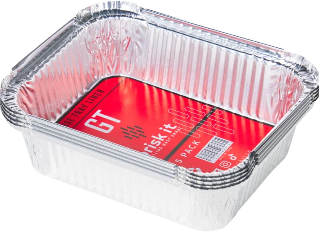 Brisk It Drip Pan Liners Compatible Zelos-450 Grill, Grill Accessories, Aluminum, 10 Pack