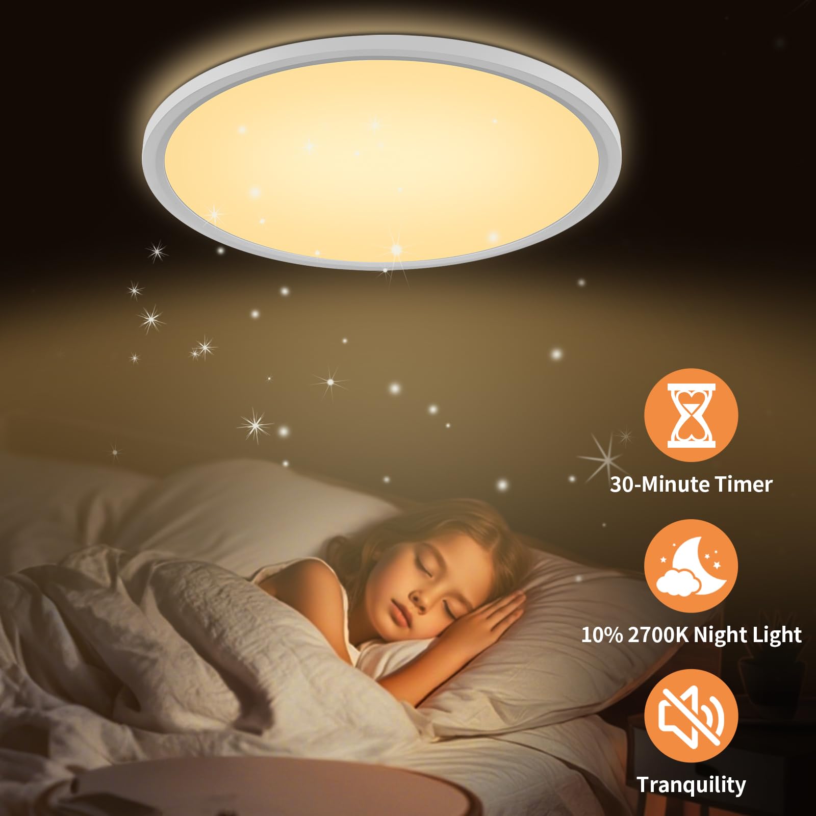 Oumida Lampara LED Techo Regulable, 24W RGB Regulable-Lampara con Mando Distancia,Luz Nocturna 3000K-6500K,2400LM IP44 Lampara para Dormitorio Cocina Salon Baño Comedor Pasillo, Ø30cm