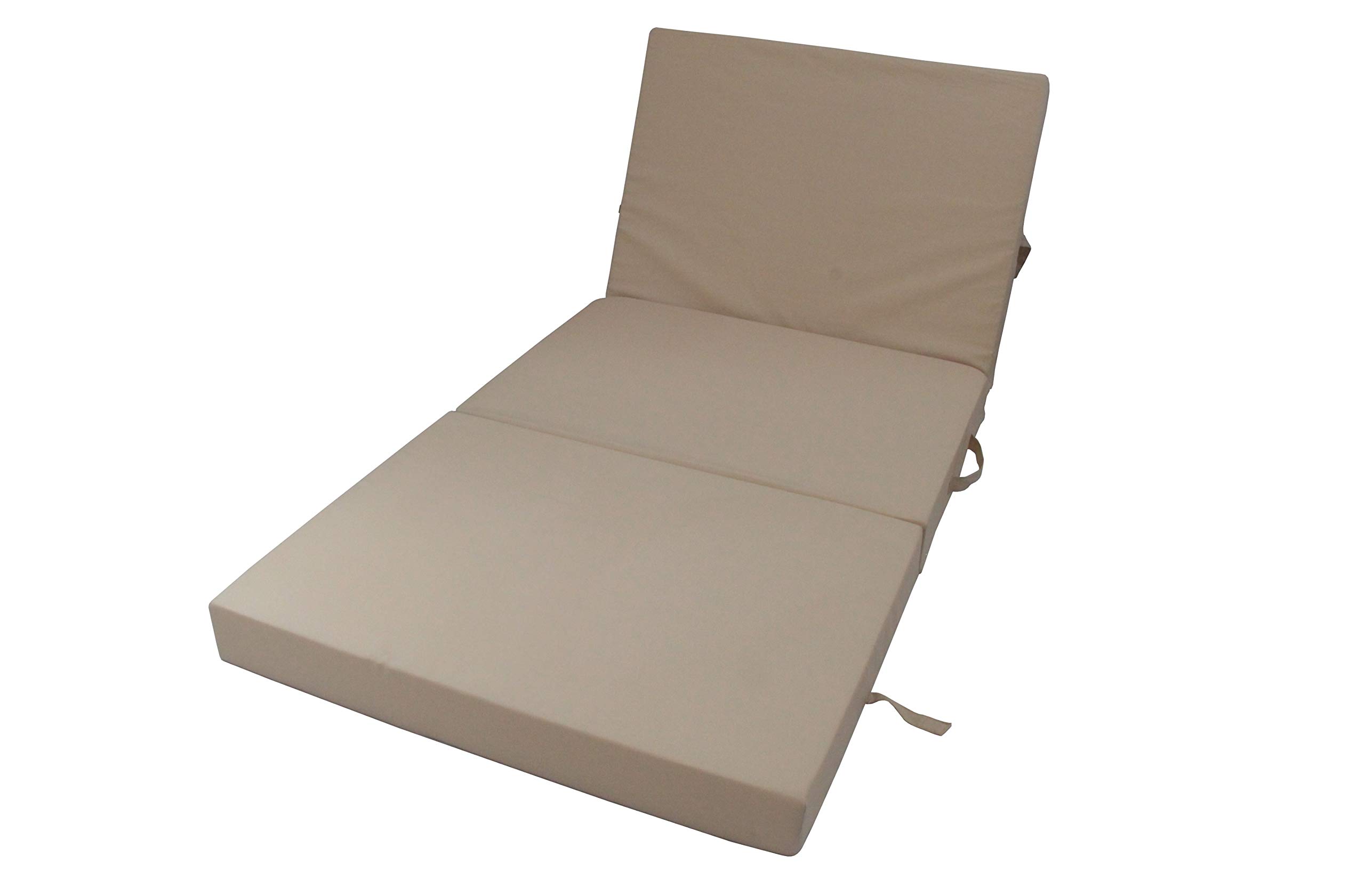 Herlag Materasso Pieghevole Senior (Colore Beige, Dimensioni 195 x 85 x 10 cm, Materasso Pieghevole, Rivestimento Lavabile) P05010-2072