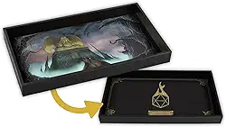 Forged Dice Co. Bandeja de dados de 35,5 cm – Tapete de rolamento de dados reversível – compatível com jogos de tabuleiro e RPGs de mesa como Dungeons and Dragons Pathfinder RPG – Templo de Cthulhu