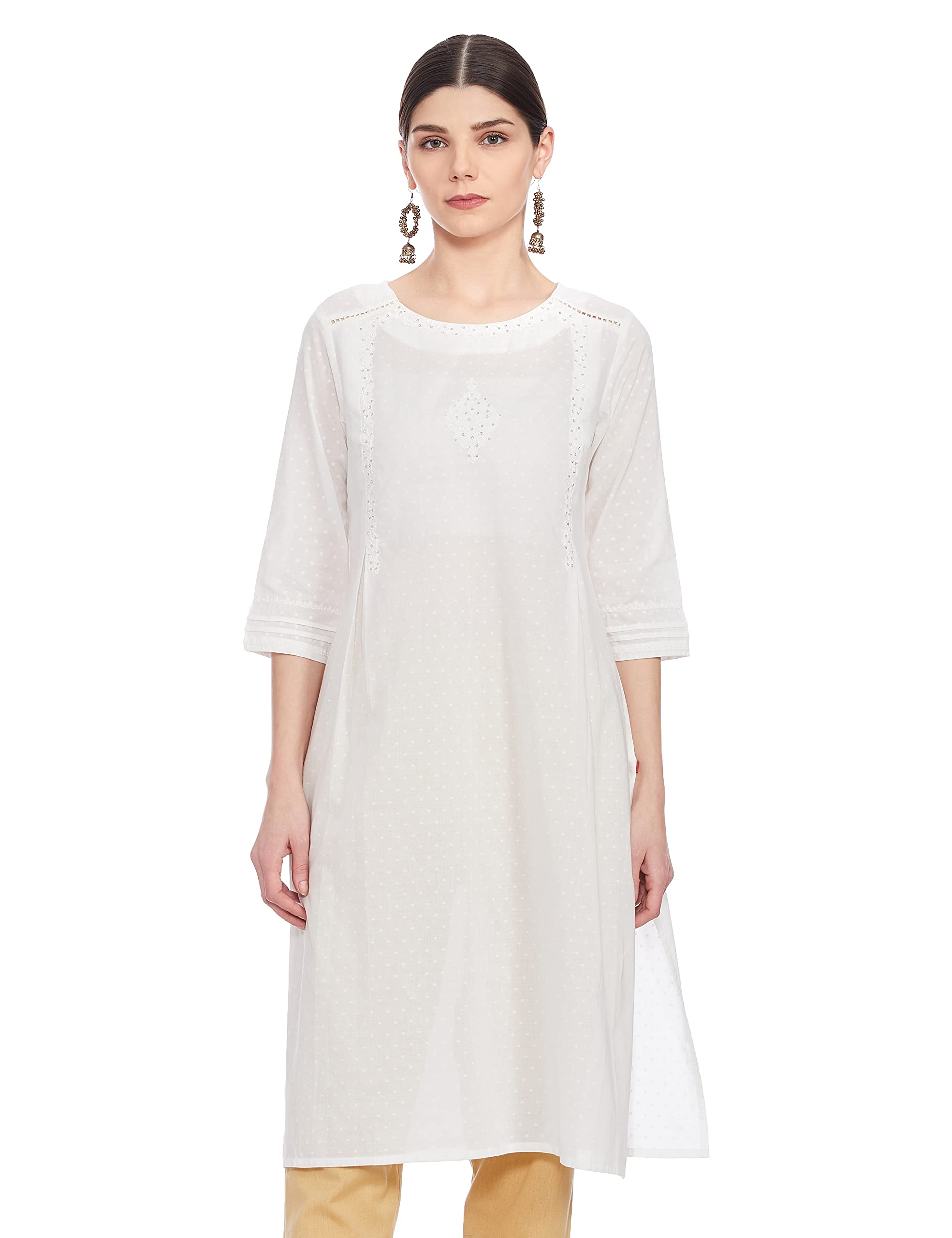 W for Woman Women's Cotton Regular Kurta