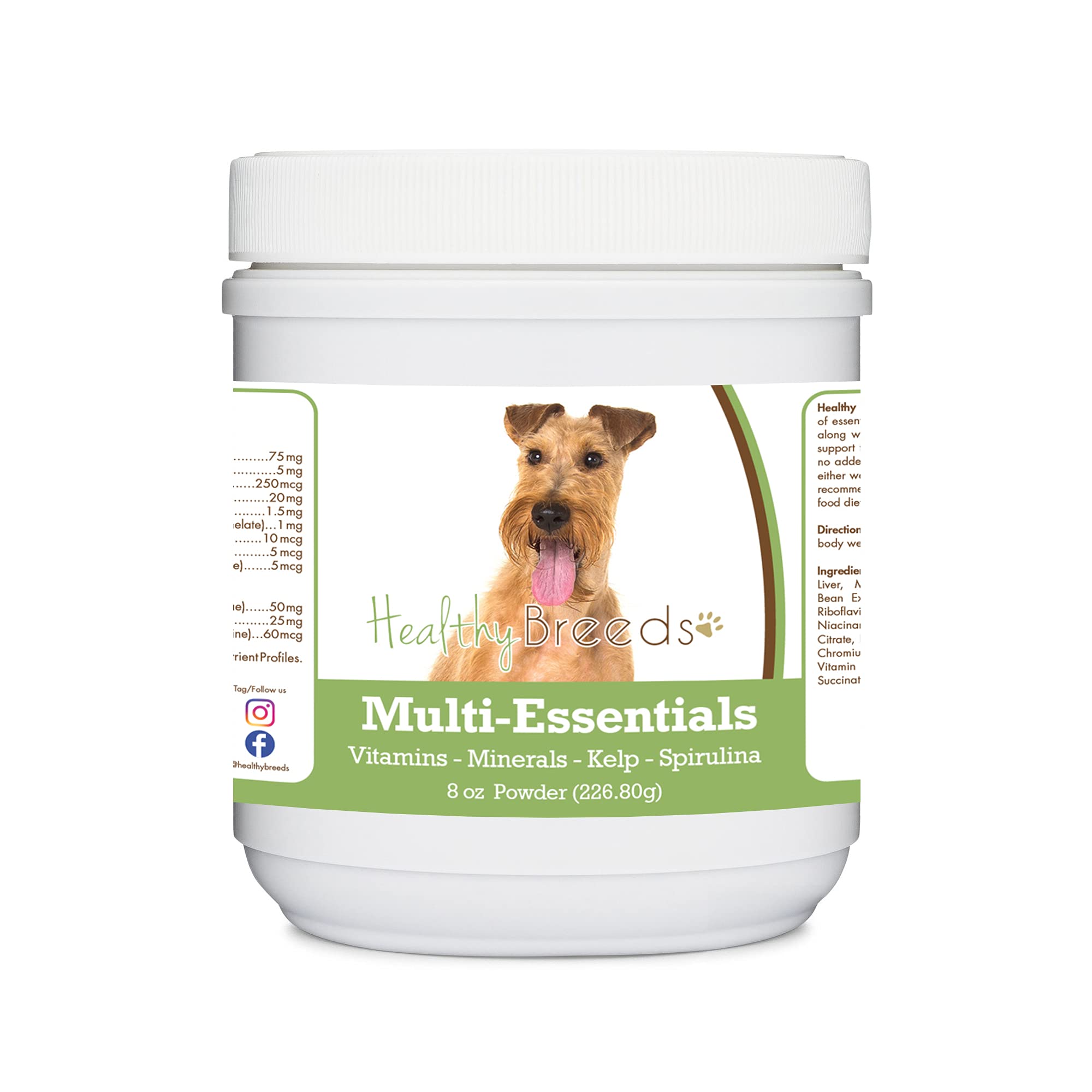 Healthy Breeds Irish Terrier Multi-Essentials Powder for Dogs - an Ideal Supplement of Vitamins, Minerals &amp; Antioxidants for Your Dog - 8 oz