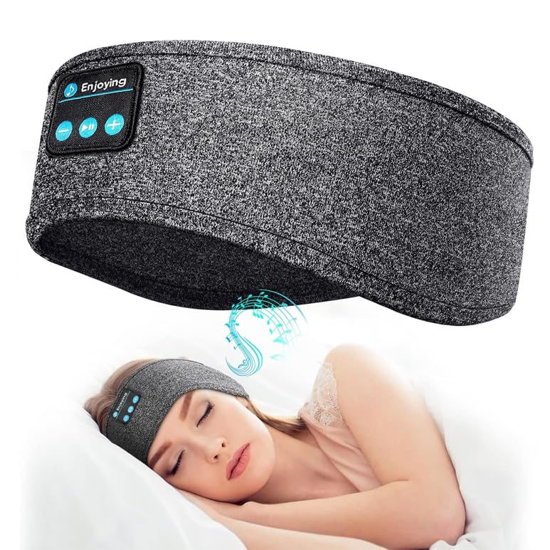 Bluetooth-Schlafmaske mit Kopfhörern für Damen und Herren – Kabellose Schlafbrille für Reisen, Mittagsschlaf, Meditation & Entspannung – Schlafband mit Musik