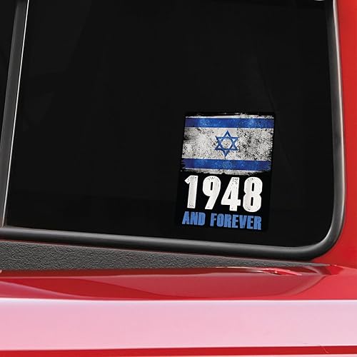 Miniatura 2 de Calcomanías de vinilo con la bandera de Israel, para automóviles, ventanas, parachoques, paredes, computadoras portátiles, tazas, calcomanías de 5.5