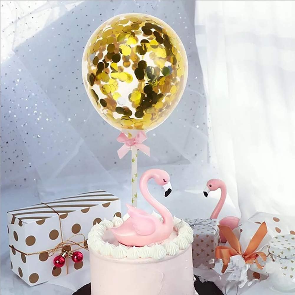 Buy Gold Cake Topper Happy Birthday Cake Topper Confetti Balloon Cake Topper Fan Cupcake Toppers Birthday Cake Decoration Supplies 6 Pieces Online In Guatemala B07qvp855h