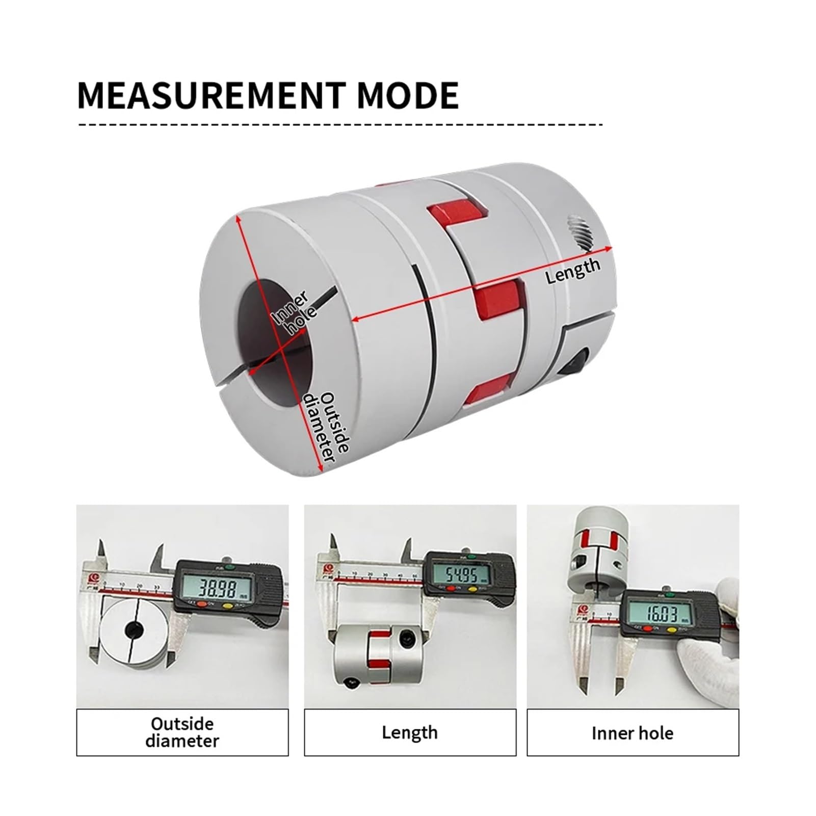 Connettore albero di accoppiamento Accoppiamento fiori di pruno Encoder a vite a stella Accoppiamento elastico a coppia elevata Servomotore Accoppiamento in alluminio XB-65X80(XB-65X80-14X32)