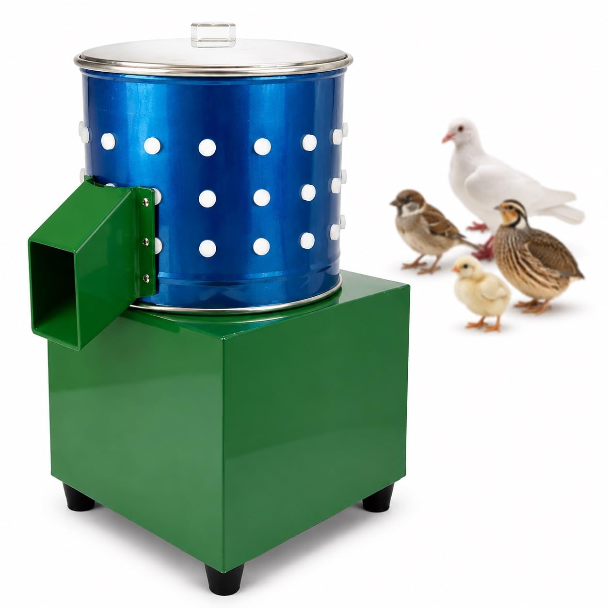 Desplumadora de Pollo de Acero Inoxidable, Máquina Desplumadora Automática | Máquina Eléctrica para Quitar Plumas de Pollo, Pato, Pavo y Otras Aves para Uso Doméstico o Granja(0.5kg)