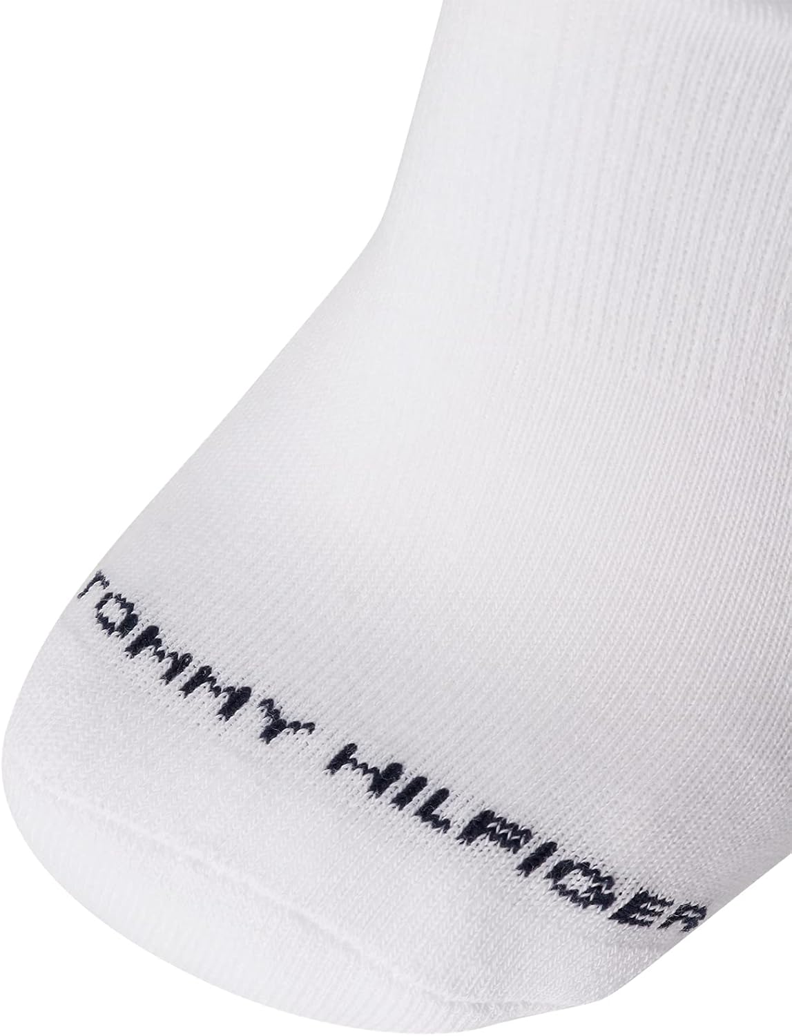 Tommy Hilfiger Mens Crew Socks - 12 Pack Cotton Blend Cushioned Athletic Performance Crew Length Running Socks for Men