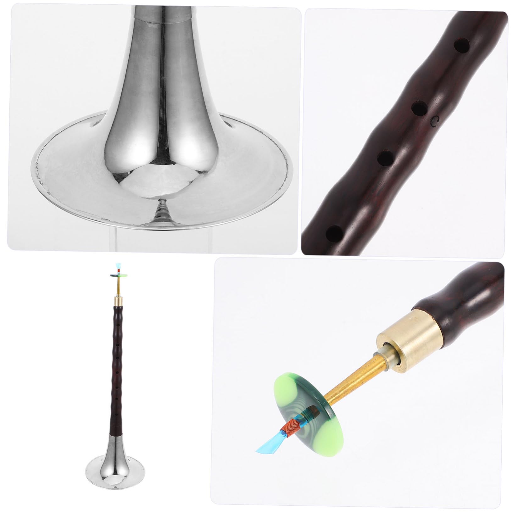 Instrumento de Viento Étnico Suona Profesional para Principiantes, Fácil de Operar, Ligero, Hecho de Hierro y Cobre para Práctica y Estudio Musical Color Aleatorio