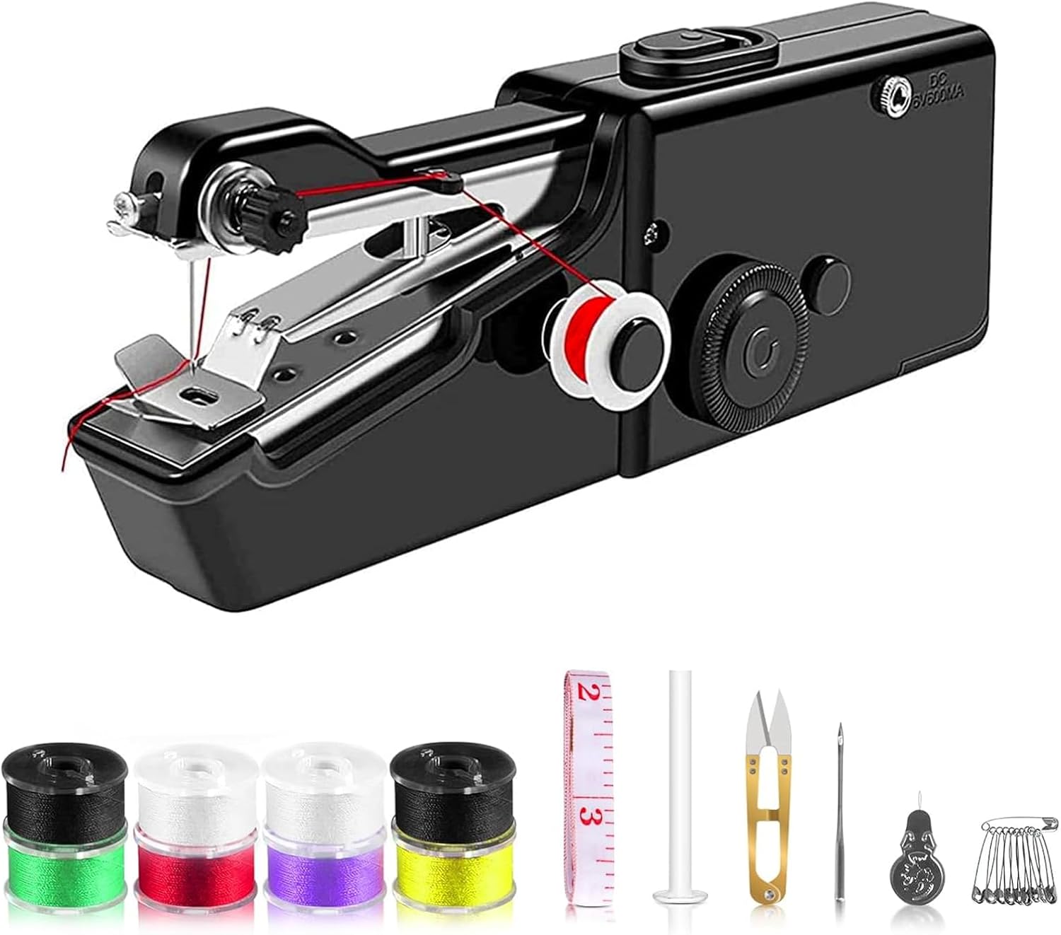 Handheld Sewing Machine - Quick Sew Mini Portable Electric Sewing Machine For Beginners Adults, Quick Stitching with Accessory Kit, Suitable for DIY Projects at Home or Travel